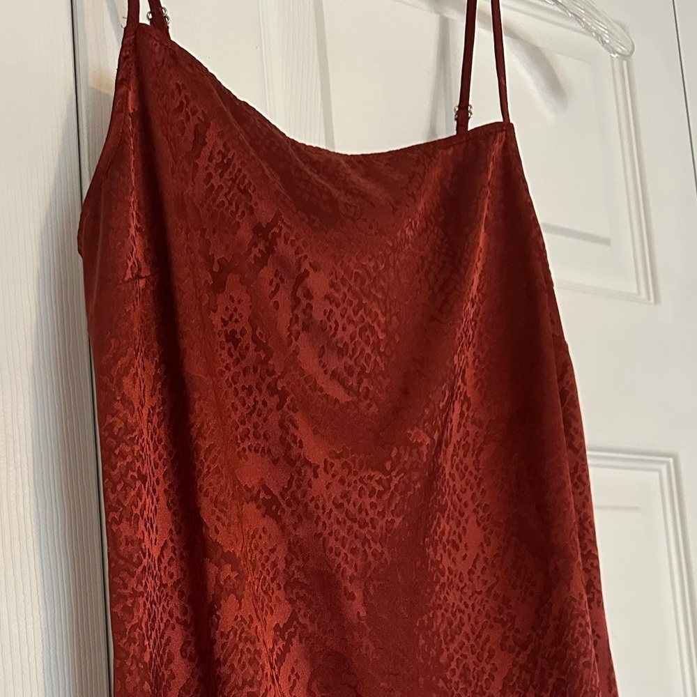 GBG Los Angeles Rust Colored Mini Dress with Snakeskin Print - Size XS - Picture 2 of 5